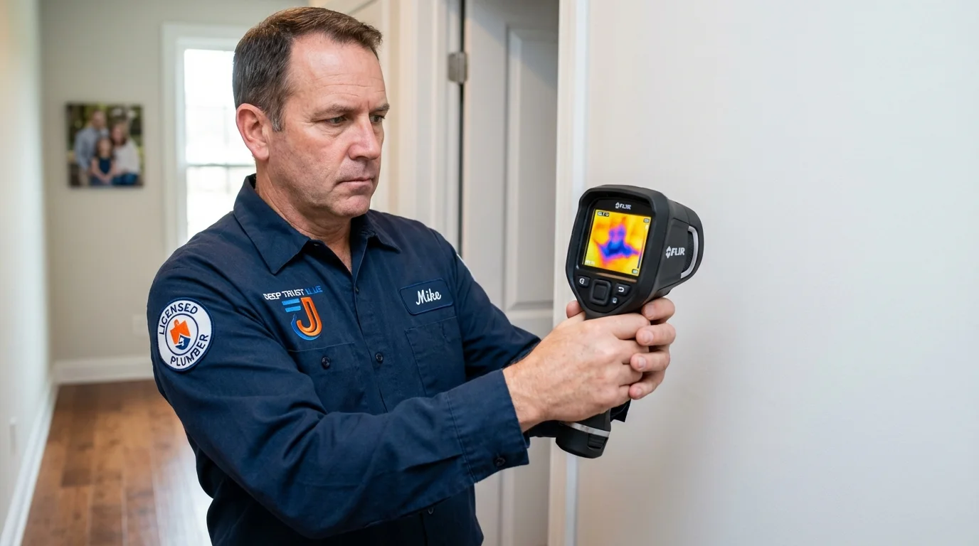 Thermal imaging leak detection by Johns Plumbing LLC in Pennsville